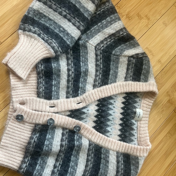 Wilfred Cadence  Cropped Cardigan Striped Wool Blend Sweater Size XS - Picture 10 of 10